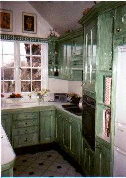A country kitchen finished